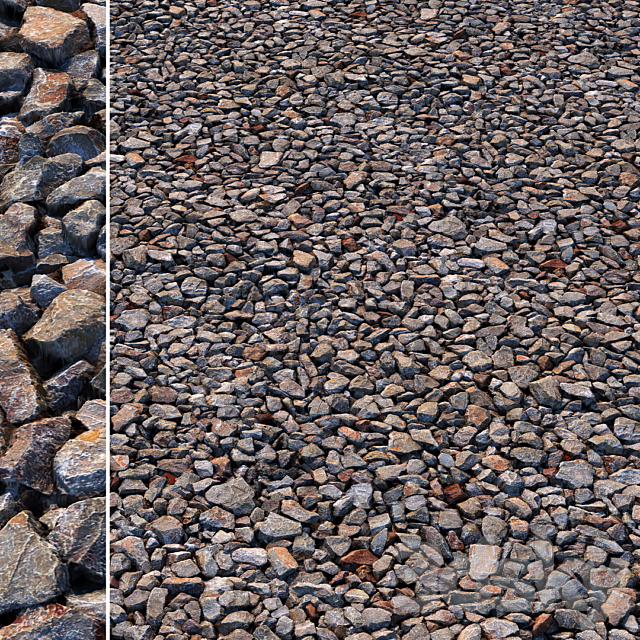 Road gravel material 3DSMax File - thumbnail 1