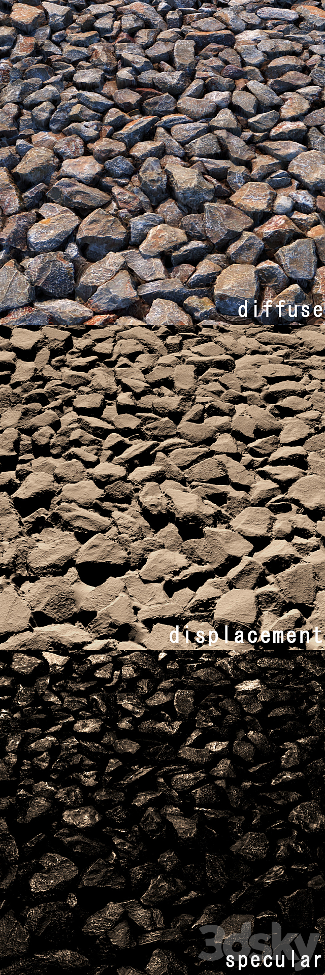 Road gravel material 3DSMax File - thumbnail 2