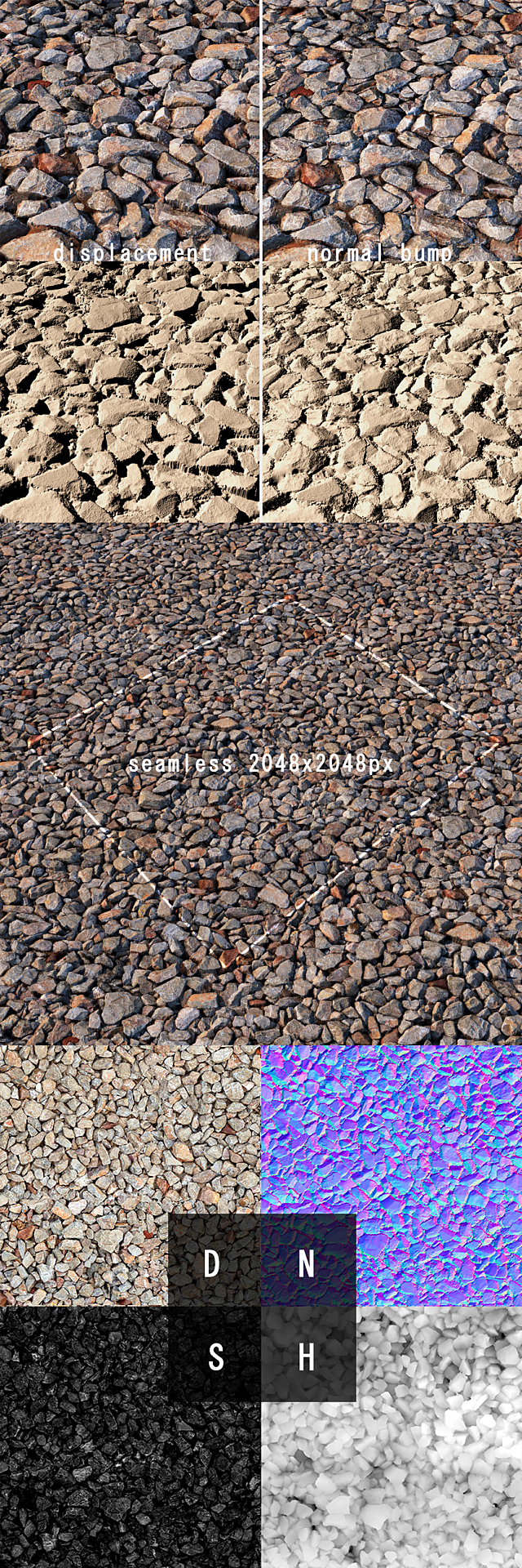 Road gravel material 3DSMax File - thumbnail 3