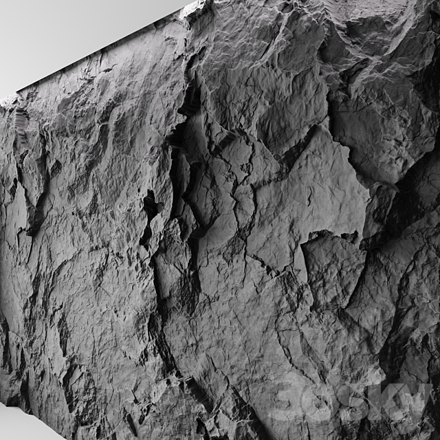 Rock cliff wall ?10 3DSMax File - thumbnail 3