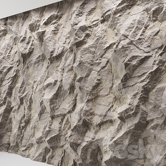 Rock cliff wall ?35 3DSMax File - thumbnail 3