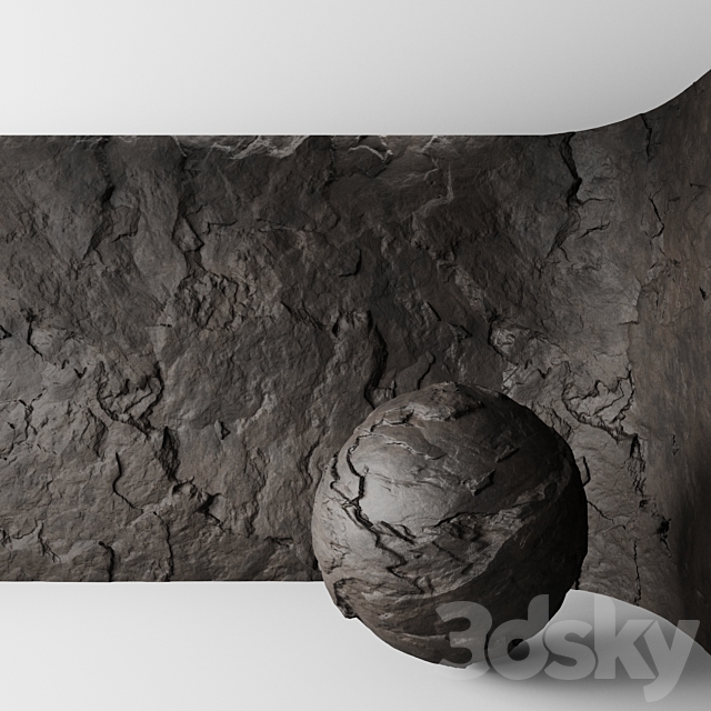 Rock cliff wall 3DSMax File - thumbnail 1