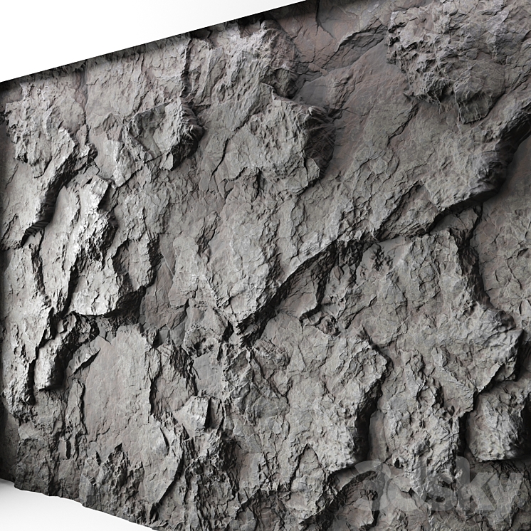 Rock cliff wall №18 3DS Max - thumbnail 2