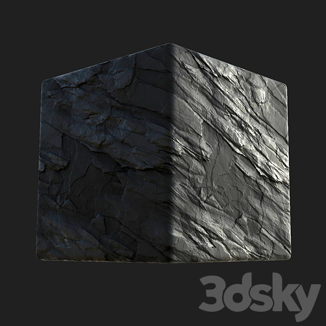 Rock cliff wall №5 3DS Max Model - thumbnail 2