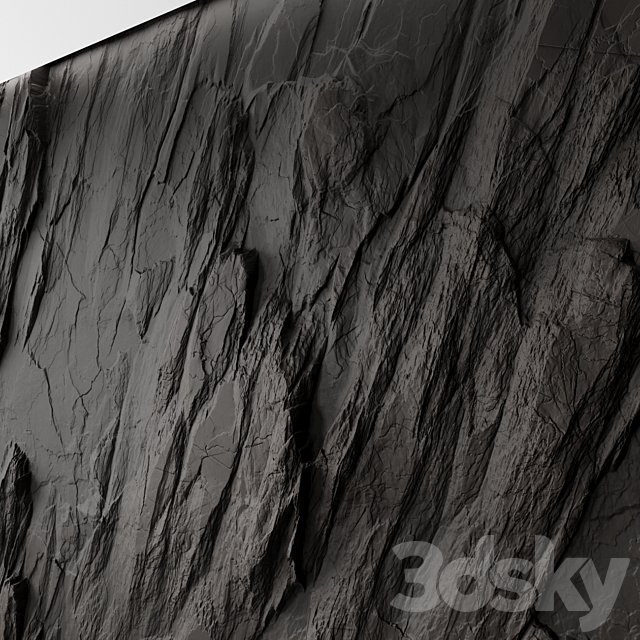 Rock cliff wall №5 3DS Max Model - thumbnail 3