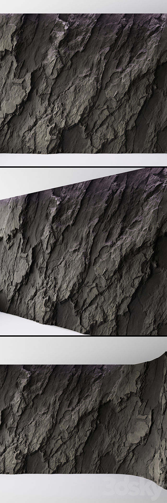 Rock cliff wall №6 3DS Max Model - thumbnail 2