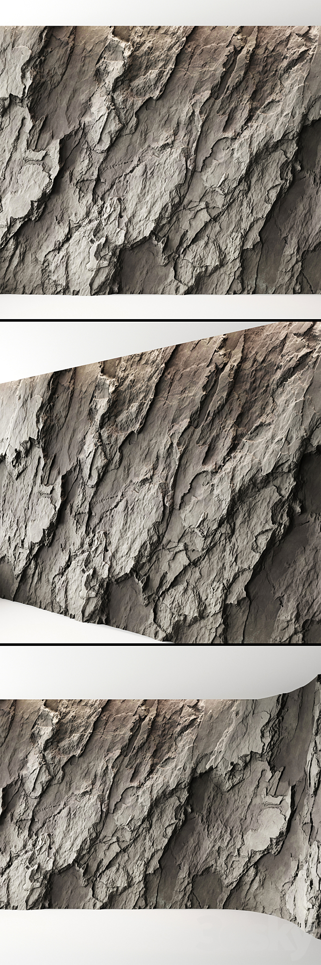 Rock cliff wall №6 3DS Max Model - thumbnail 3