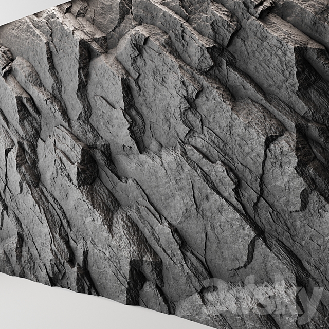 Rock cliff wall №67 3DS Max Model - thumbnail 2