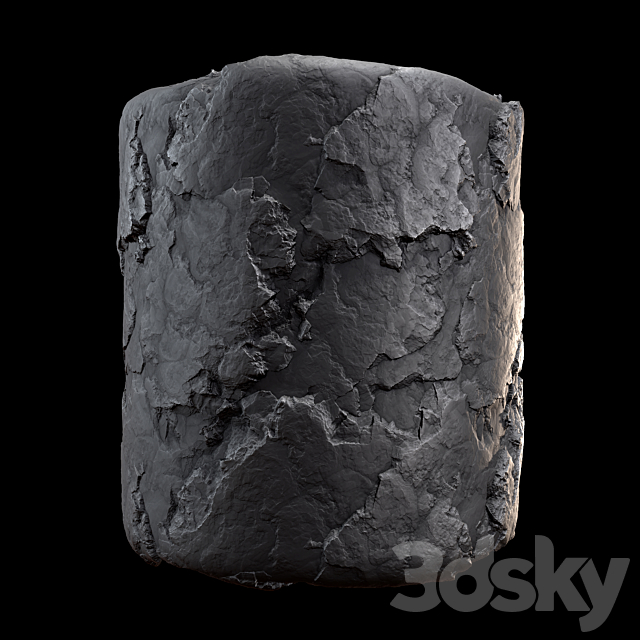 Rock cliff wall №9 3DS Max Model - thumbnail 3