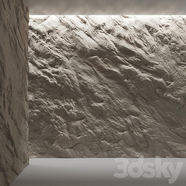 Rock wall 6 3DS Max Model - thumbnail 3