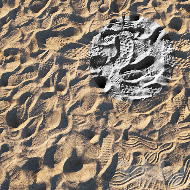 Sand beach material 3DS Max Model - thumbnail 2