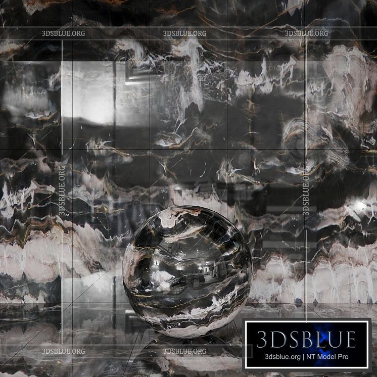 Seamless Confusion Dark Marble Material 3DS Max - thumbnail 3