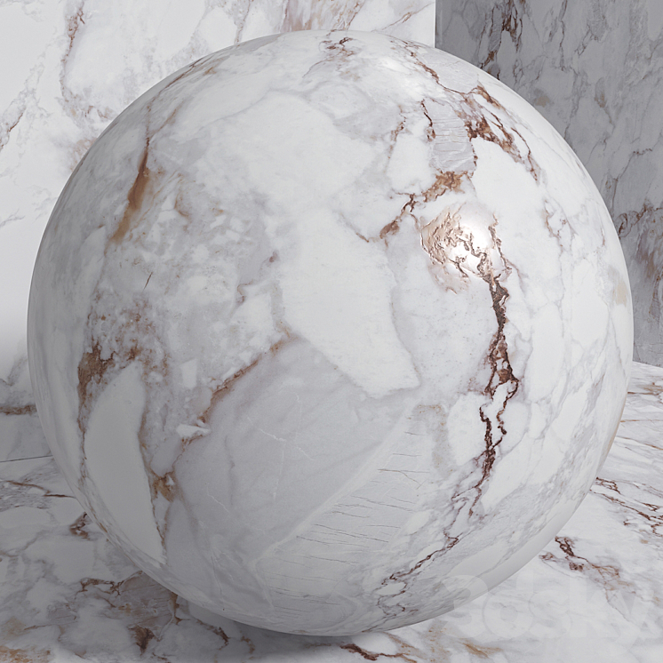 Seamless material – stone marble – set 181 3DS Max Model - thumbnail 2