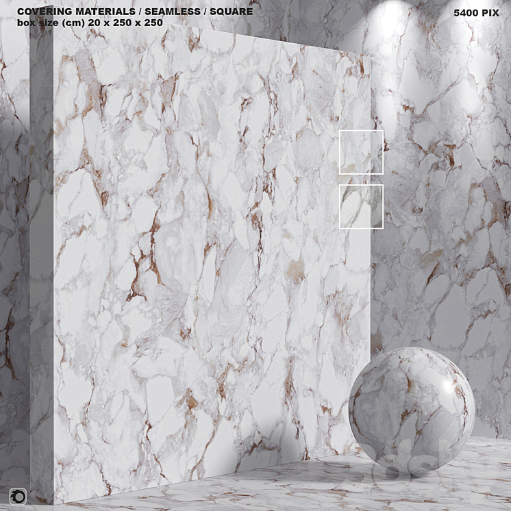 Seamless material – stone marble – set 181 3DS Max - thumbnail 1