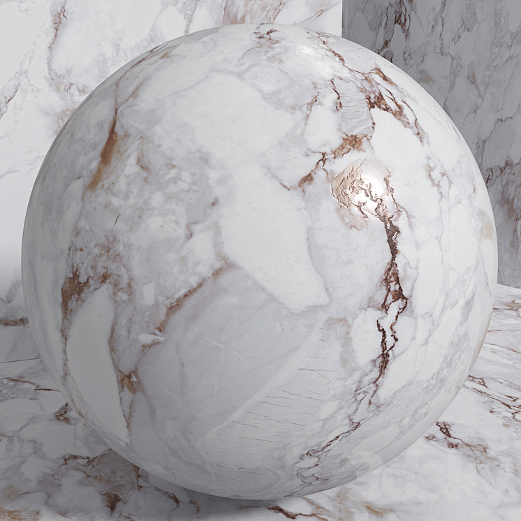 Seamless material – stone marble – set 181 3DS Max - thumbnail 2