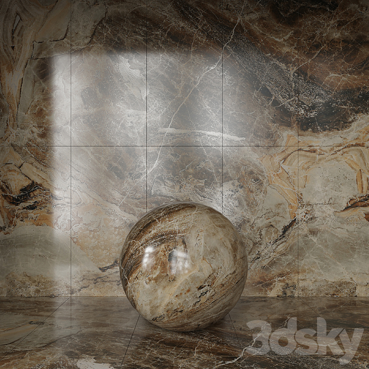 Seamless porcelain stoneware material Golden Tile Terragres Vesuvio 3DS Max Model - thumbnail 1