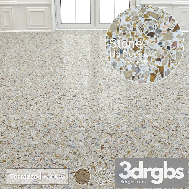 Seamless Terrazzo Stone 002 3dsmax Download - thumbnail 1