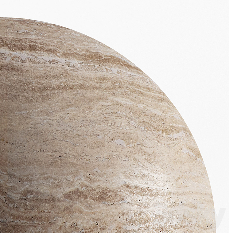 Seamless texture of beige travertine 3DS Max - thumbnail 2