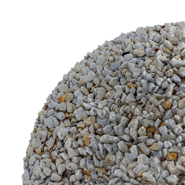 Seamless white pebble texture 3DS Max Model - thumbnail 5