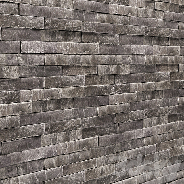 Slate stone wall slate stone stone wall wild stone 3ds Max - thumbnail 1