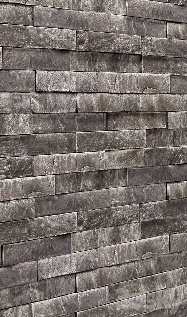 Slate stone wall slate stone stone wall wild stone 3ds Max - thumbnail 2