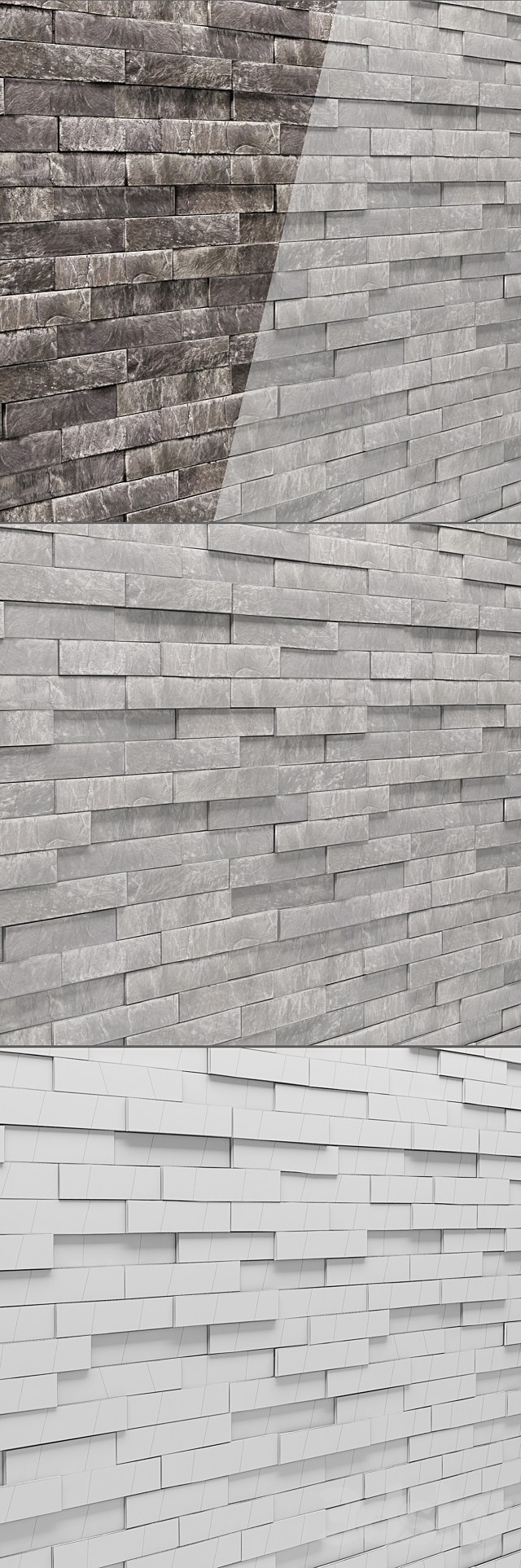 Slate stone wall slate stone stone wall wild stone 3ds Max - thumbnail 3