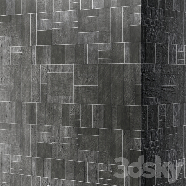 Slate tiles 3ds Max - thumbnail 2