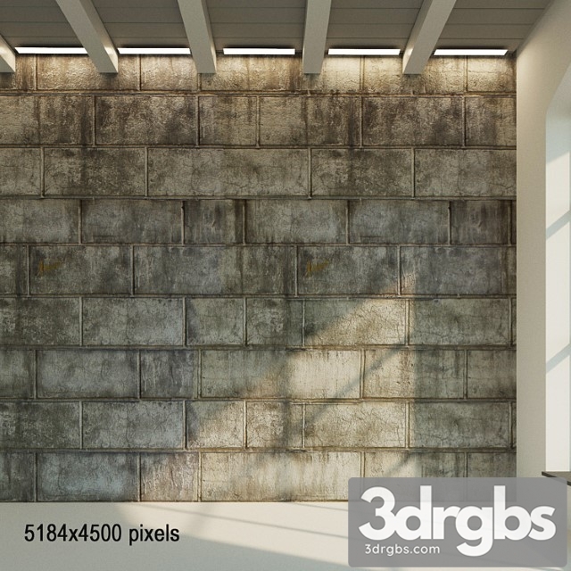 Stone Block Aged Stone Wall 3dsmax Download - thumbnail 1