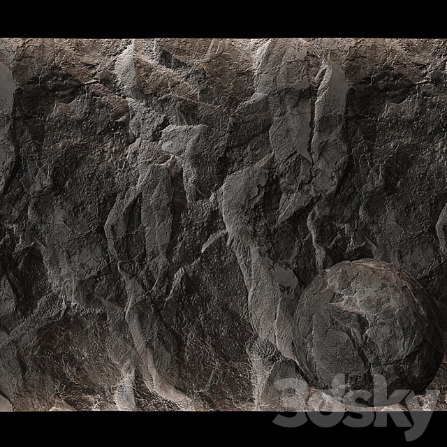 Stone Cliff Wall # 12 3DS Max Model - thumbnail 1