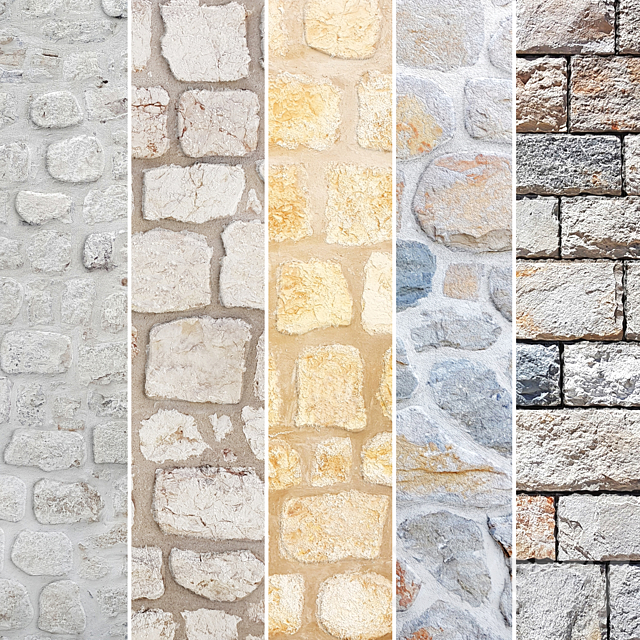 Stone collection. wild stone. slate. old stone. stone wall. decorative stone 3DSMax File - thumbnail 1