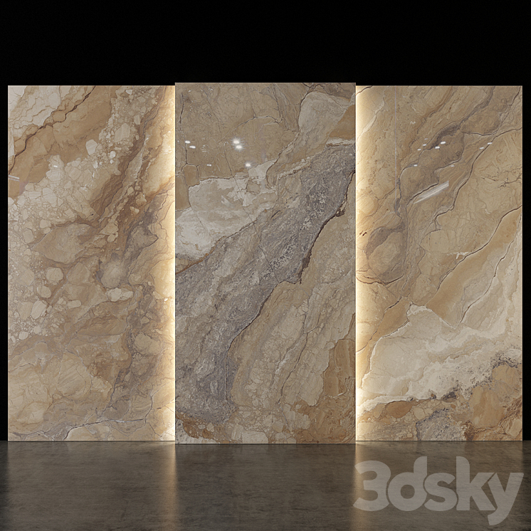 Stone Marble set 97 3DS Max Model - thumbnail 1