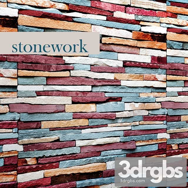 Stone Masonry Slate Stone Stone Wall Wild Stone 14 3dsmax Download - thumbnail 1