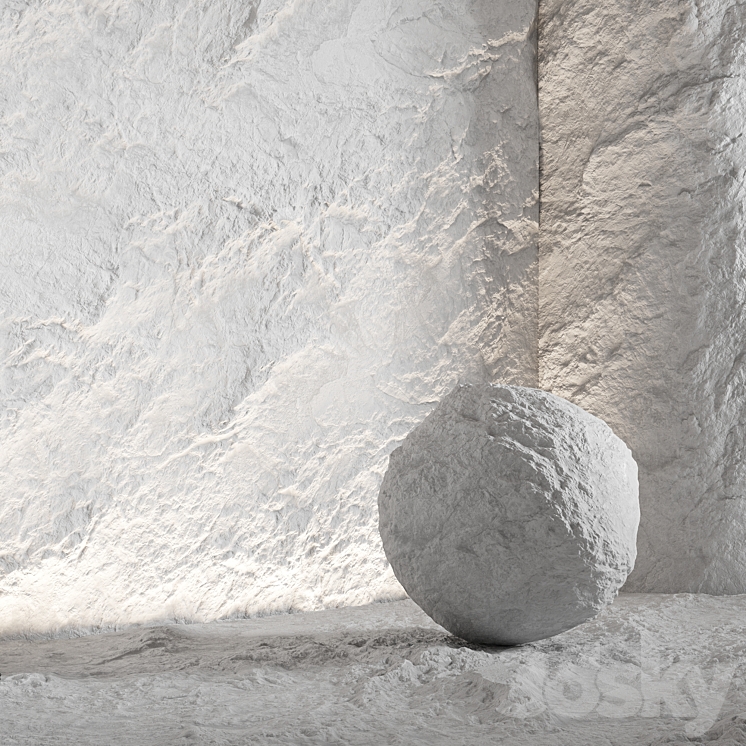 Stone material rock. 32 pbr seamless 3DS Max - thumbnail 1