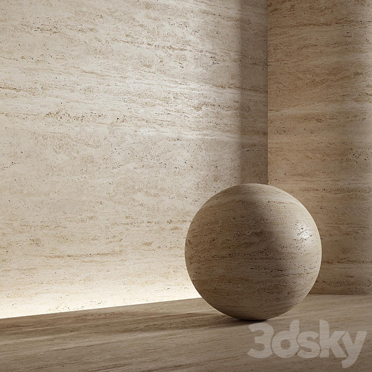 Stone material travertine. 26 pbr seamless 3DS Max - thumbnail 1