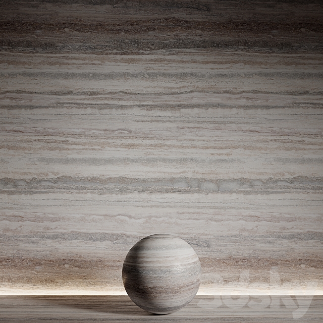 Stone material travertine 6 pbr seamless 3DS Max Model - thumbnail 3