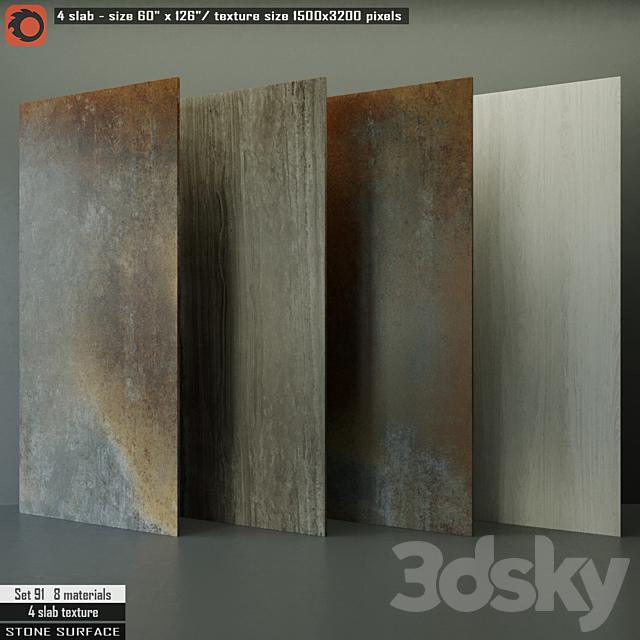 Stone Slab Set 91 3DSMax File - thumbnail 1