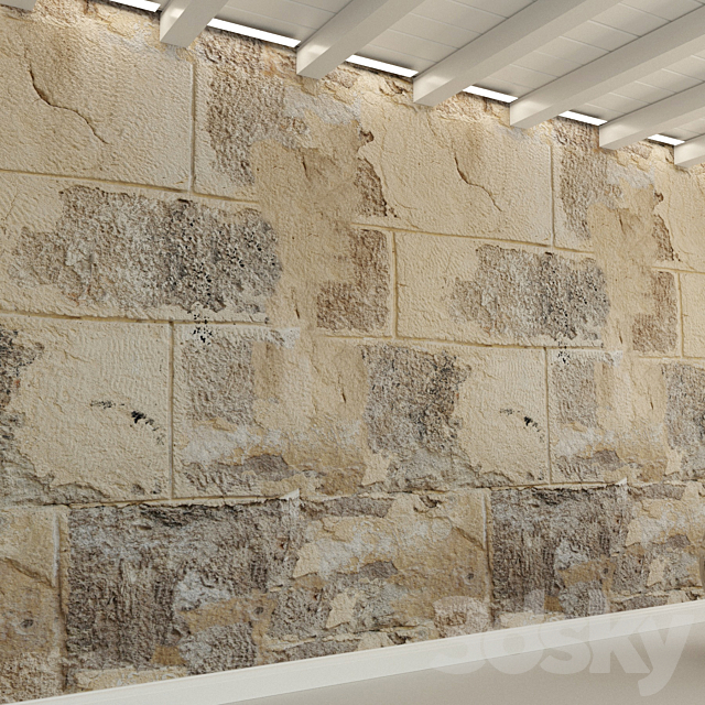 Stone wall. Stone block. 147 3DS Max Model - thumbnail 3