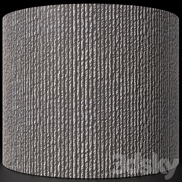 Striped ribbed decorative concrete facing plaster Reckli 3ds Max - thumbnail 2