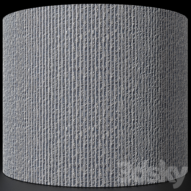 Striped ribbed decorative concrete facing plaster Reckli 3ds Max - thumbnail 3