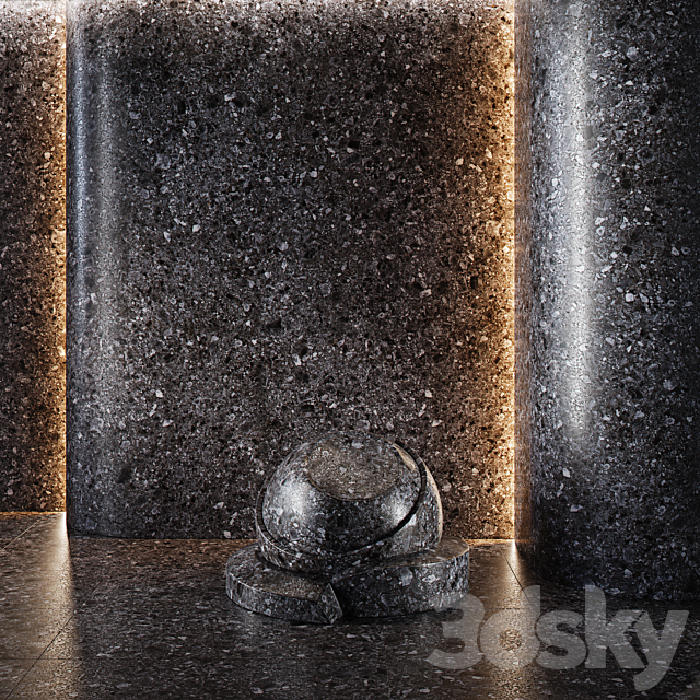 Terrazzo marble set (seamless) | 03 3DS Max Model - thumbnail 7