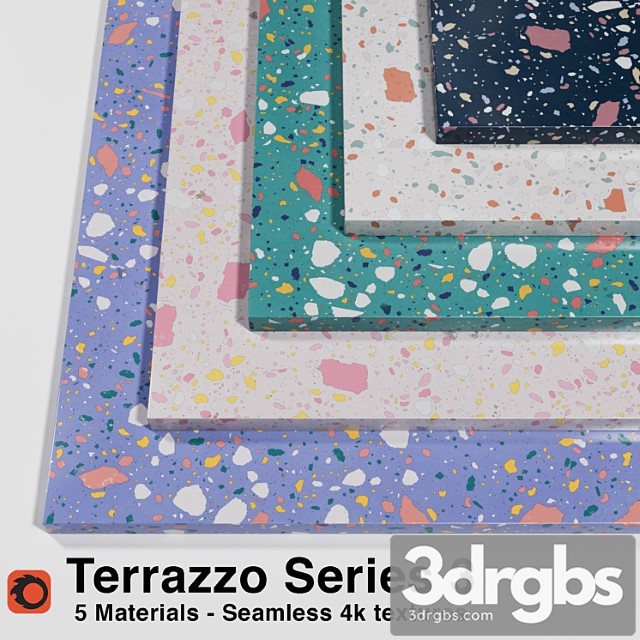 Terrazzo – series 3 (5 seamless materials) 3dsmax Download - thumbnail 1