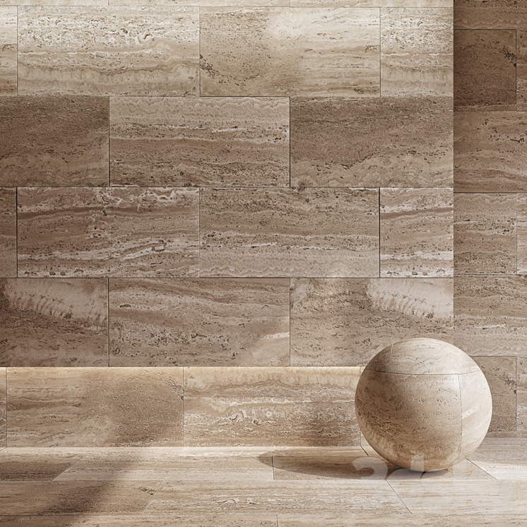 Travertine 4 3DS Max Model - thumbnail 2