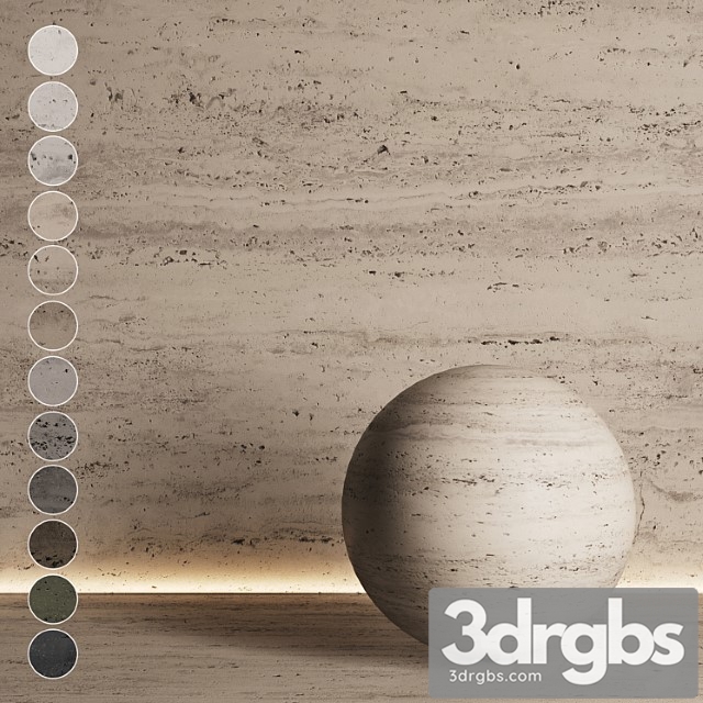 Travertine Kamen of Different Shades 3 3dsmax Download - thumbnail 1