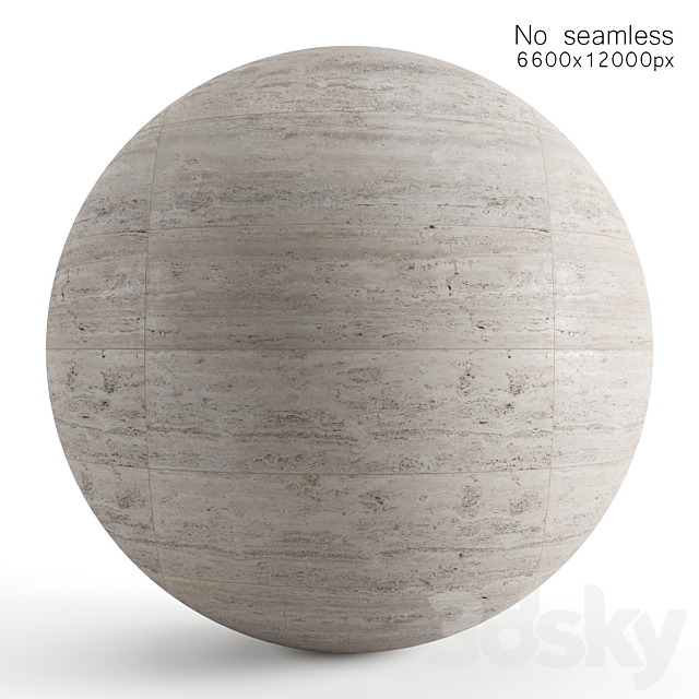 Travertine. Seamless materials and slabs 3DS Max Model - thumbnail 3