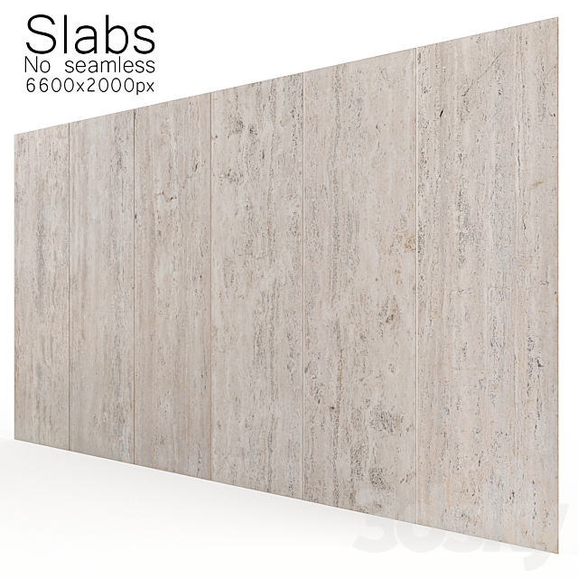 Travertine. Seamless materials and slabs 3DS Max Model - thumbnail 4