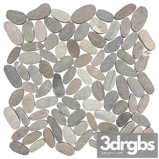 Vitality mica – zen rocks flat pebbles mosaic 3dsmax Download - thumbnail 1