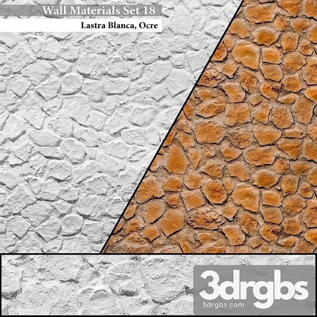 Wall materials set 18 3dsmax Download - thumbnail 1