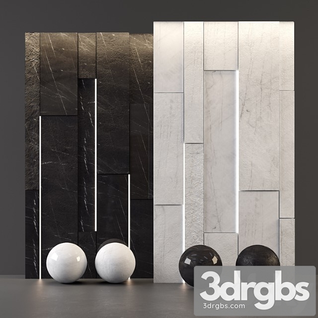 White marble and black marble 3dsmax Download - thumbnail 1