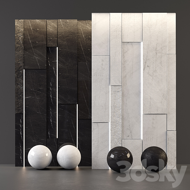 White Marble and Black Marble 3DSMax File - thumbnail 1