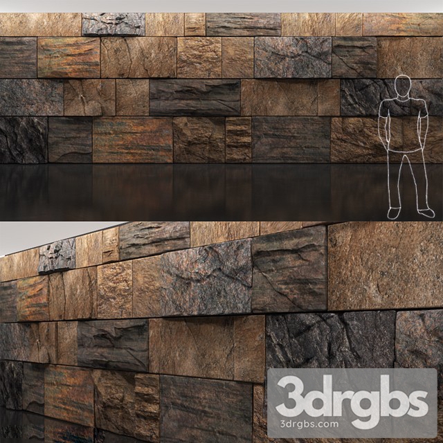 Wild Stone Wall 3dsmax Download - thumbnail 1